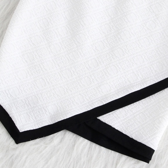 White 2 Piece Set: Crop Top and Pencil Skirt - Picture 5 of 9